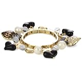 Betsey Johnson Lovely Leopard Heart Stretch Br
