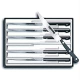 RH Forschner by Victorinox 6-Piece 5-Inch Wavy Edge Steak Knife Set, Black POM Handles