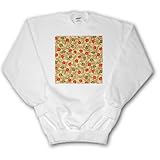Red and Green Christmas Ornaments on Cream - Adult SweatShirt Small Red and Green Christmas Ornaments on Cream - Adult SweatShirt Small