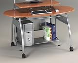 Review Mayline Office Furniture  / Home Office Desk in Medium Cherry/Metallic Gray - Mayline Office Furniture - 915MEC