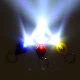 KT14 RED YELLOW & BLUE BRIGHT MINI LED LIGHT KEYRING TORCH KEY CHAIN RING