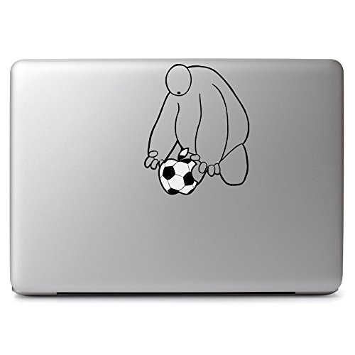Big Hero 6 Baymax with Apple Soccer Ball - Vinyl Decal Sticker Skin for Apple Macbook Air & Pro 13 15 17 Inch, Car, Laptop, Notebook, Chromebook, Tablet, Ultrabook, Window, Glass, Wall, Outside, Tables, Chair, Desktop