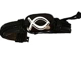 CHRISTIAN FISH BROWN LEATHER BRACELET WRISTBAND