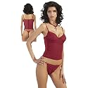 Zauberhaftes Corsagen Raff-Top & String rot