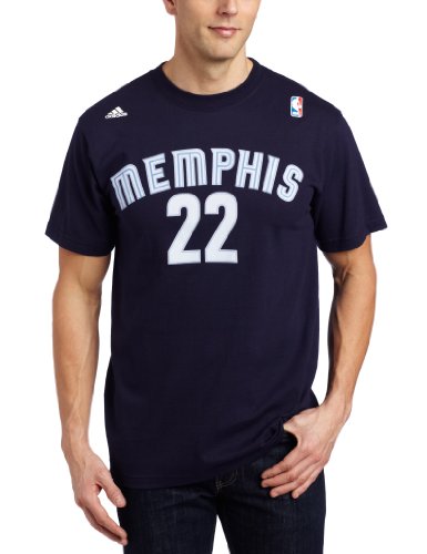 NBA Men's Memphis Grizzlies Rudy Gay Gametime Name & Number Tee (Navy, Medium)