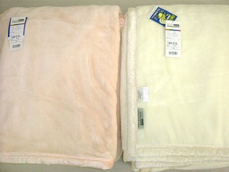西川WISE・WIDEカラームジ毛布／ダブルサイズ_ホワイト
