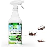 Eco Defense Organic Home Pest Control Spray - Kills & Repels, Ants, Roaches, Spiders, and Other Pests Guaranteed - All Natural Insect Killer - Child & Pet Safe - Indoor/Outdoor Spray - 16oz