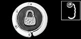 Black Folding Purse Handbags Table Hook Hanger w/ Jewelry