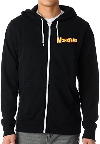 Famous Monsters Mens Supernatural Slim-Fit Zip Hoodie X-Large Black