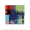 Brooklyn Bridge, c.1983 (Orange, Blue, Lime) Art Poster Print by Andy Warhol, 11x14