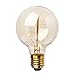 Parrot Uncle Vintage Edison Light Bulb 40w 110v Antique E26 Base Twisted Clear Glass Base Tungsten Filament Tube Incandescent Bulbs Home Decor Lighting, G80 Spiral Filament 40w