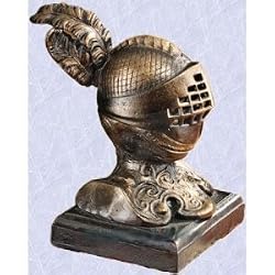 medieval Italian Knight gothic helmet iron statue New pen holder desk accessory (Digital Angel Decor)