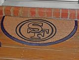 Sports Team Half-moon Doormat 29.5wx17.75d 49ers