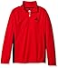 adidas Boys' Big 14 Zip Long Sleeve, Light Scarlet/Black, Large