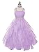 Fashion Plaza Girl's Organza Ruffle Flower Girl Wedding Pageant Dress K0044