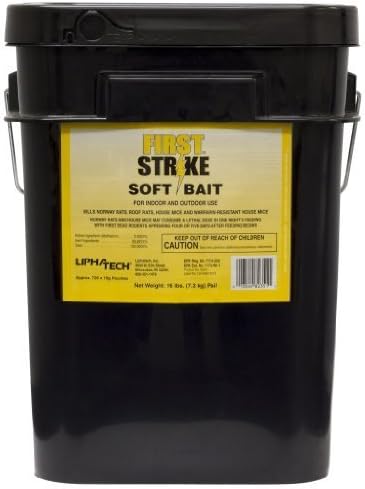 First Strike Soft Bait Rodenticide 16 lb Bucket by Lipha Tech