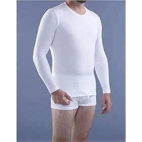 Mens Microfiber Light Compression Crew Neck Long Sleeves T-shirt 3-Pack by Underworks