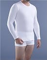 Mens Microfiber Light Compression Crew Neck Long Sleeves T-shirt
