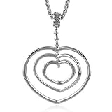 18K White Gold Beating Heart Pendant w/30 Chain