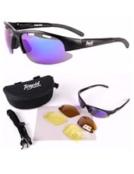 Nimbus FT (Black) Polarized Sports Sunglasses, with Interchangeable Lenses - Suitable for... by Rapid Eyewear