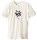 Life is good Boy's Sleep Jake Snowtube Tee, Simply Ivory, Small