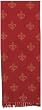 Hand Woven Elegant Jacquard 100% Cotton Red Fleur De Lis Table Runners 12x72 Inches Set of Two
