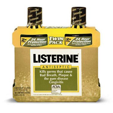 Listerine Antiseptic Mouthwash, Fresh Burst Flavor/original Flavor 1.5 Liter Bottle (Pack of 2)