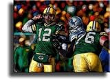 Completely Handpainted American Football Sport Painting, Custom Order FL2562, Oil on Canvas, with Option to Paint Jerry, Brett & Co. from Any Other Favorite Photograph or Picture, Unframed, Size 18" x 24" inch