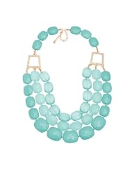 Gold Plated Gorgeous Dangling Bead and Bubble Resin Necklace and Earring Set
