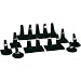 9 Black Velvet Ring Finger Jewelry Showcase Displays
