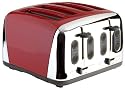 Prestige Deco Toaster, Red, 4 Slice