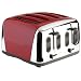 Prestige Deco Toaster, Red, 4 Slice