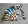 6 DARTPFEILE mit STAHLSPITZEN, 10 Gummiringe und 6 Metallic-2D-Flights