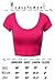 TL Women's Versatile Trendy Basic Fitted Short Sleeve Scoop Neck Solid Crop top