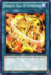 Yu-Gi-Oh! - Hieratic Seal of Supremacy (GAOV-EN057) - Galactic Overlord - 1st Edition - Common