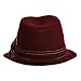 415UsTZxmGL. AA75  BURGUNDY CONTRAST STITCH WOOL BIG BOW FELT FEDORA