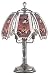 23.5h Glass Eagle Flying High & Motorcycle Theme Black Chrome Base Touch Lamp