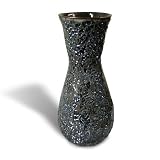 Metal Vase Lacquered Glass - MIDNIGHT RAIN