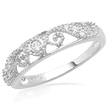 10k White, Yellow, and Pink Gold Diamond Stack Rings (1/3 cttw, H-I Color, I2 Clarity)
