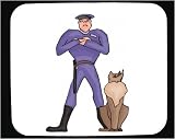 Mouse Pad with man, body, individuals, individual, baton, mammal, humans, person, dog, human, persons, officer, police, people, pet, animal, canine