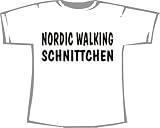 Nordic Walking Schnittchen; Frauen T-Shirt wei� - 