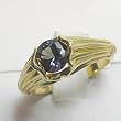 14K Yellow Gold Created Alexandrite Ring