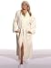 Royal Resort Collection: Luxury Shawl Robe - Waffle Weave (Diamond Pattern) & Terry Velour Accented BathRobe, 100% Turkish Eco Cotton, Color: Natural Beige, UNISEX - Size: Universal
