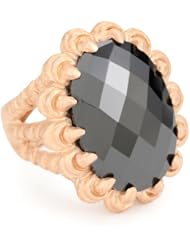nOir "New Novelty" Rose Gold-Plated Claw and Stone Ring