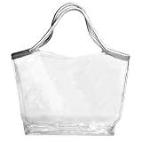 Large Clear Tote Bag with Silver Handles ~ Clear Handbags & More