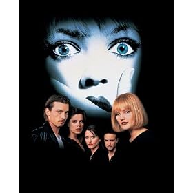 DAVID ARQUETTE AS DEPUTY DWIGHT 'DEWEY' RILEY, DREW BARRYMORE AS CASEY BECKER, NEVE CAMPBELL AS SIDNEY PRESCOTT, COURTENEY COX AS GALE WEATHERS, SKEET ULRICH AS BILLY LOOMIS FROM SCREAM #1 - COLOUR Movie Photo - (4 Different Photograph & POSTER Sizes Available)