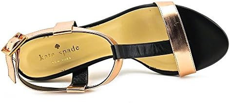 kate spade new york Women's Aisha Dress Sandal,Rose Gold/Black,9.5 M US