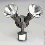 Cooper/Regent MS37 Motion Activated Halogen Quartz Flood Lights, White 100-Watt