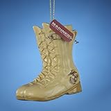 Flocked U.S. Marine Corps Combat Boots Military Troops Ornament
