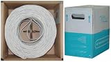 CAT6, UTP, Bulk Cable, Solid, 500MHz, 24 AWG, White, 1000 ft